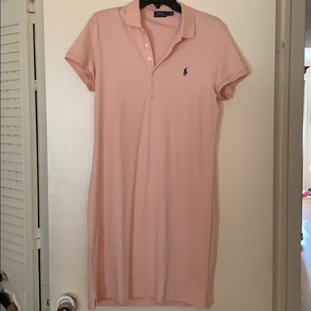 Pink polo cotton dress